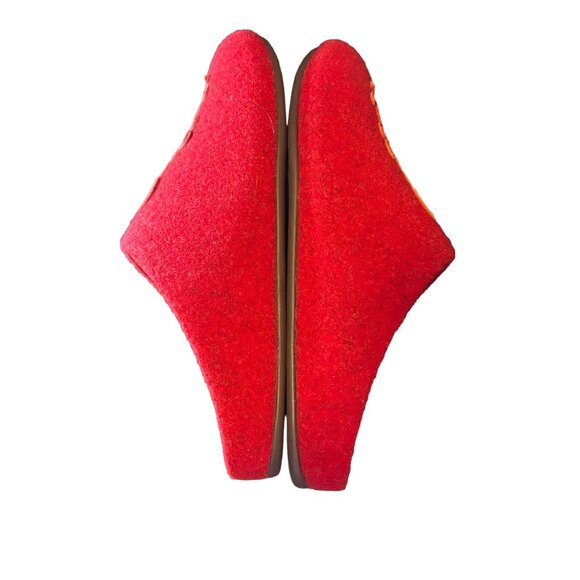 FitFlop Womens Red Wool Mouse Embroidered Slippers US 11 - Picture 4 of 7